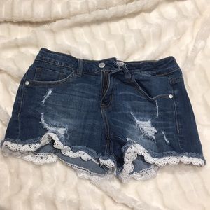 Ripped Jean shorts